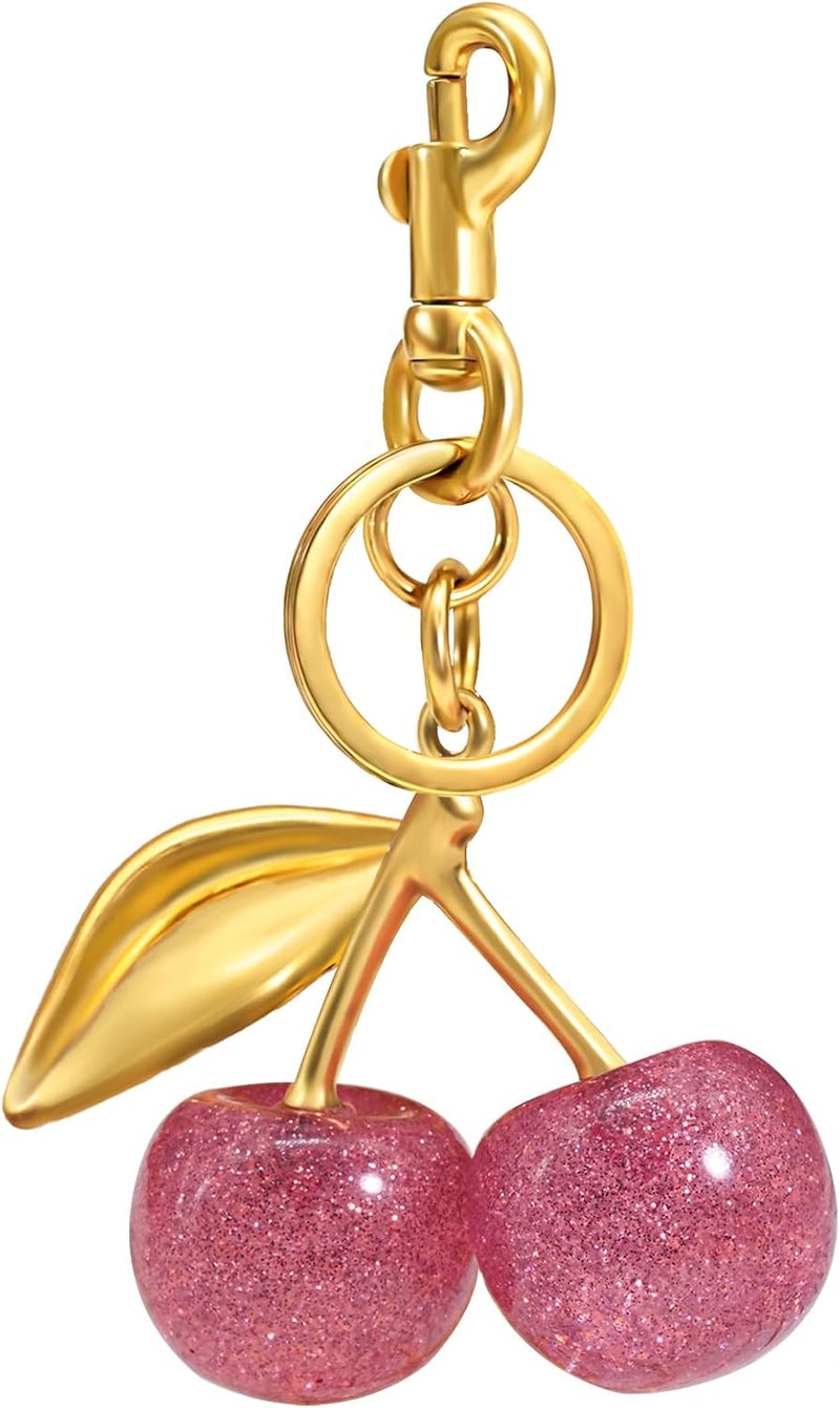 SKYFUN Cherry Keychain for Women Apple Strawberry Bag Charm Key Chain Accessories Gifts for Birthday Christmas - Image 1